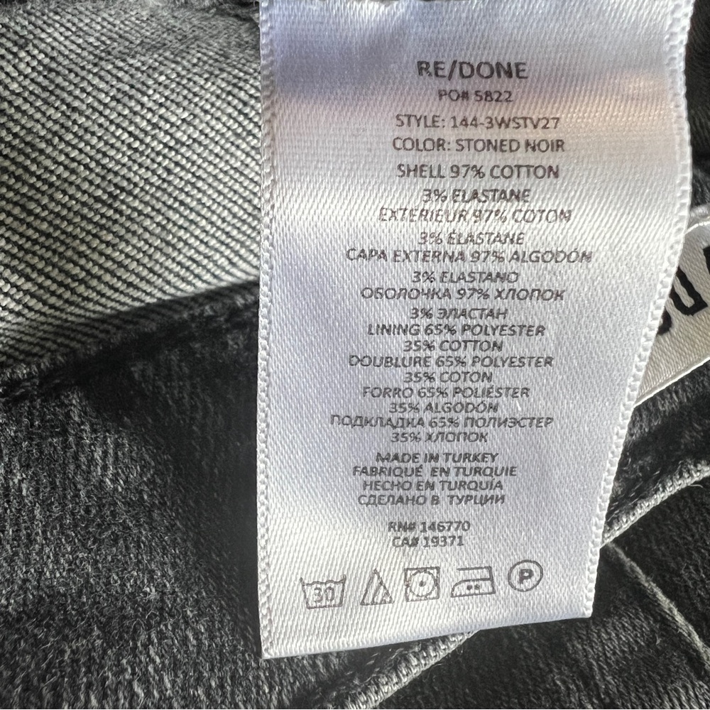 Re/Done 70’s Stovepipe High Rise Cropped Raw Hem Jean 26 - Picture 9 of 10